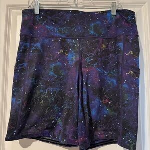Galaxy Print Women's 7 inch Shorts with pockets XXL Constantly Varied Gear